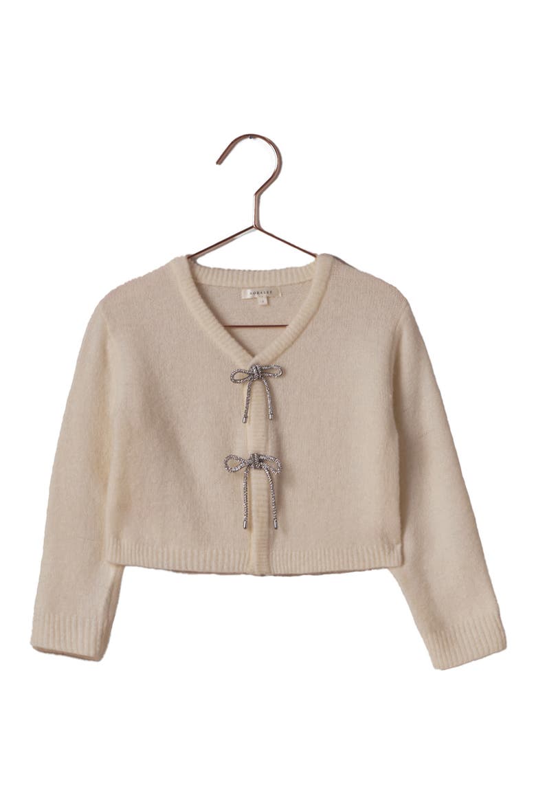 Kids' Bow Cardigan, Main, color, IVORY