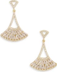 NORDSTROM RACK Cubic Zirconia Fan Drop Earrings