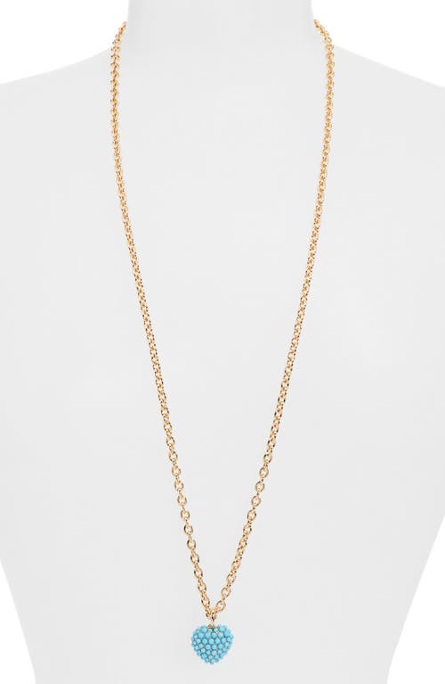 Roxanne Assoulin The Encrusted Puffy Heart Necklace In Gold