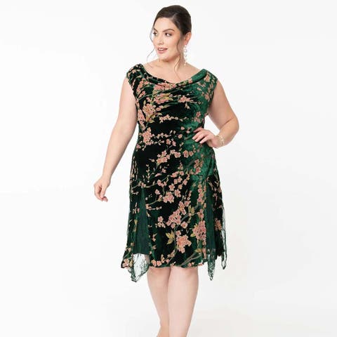 Plus Size 1920s Hemingway Flapper Dress