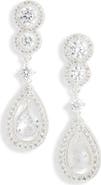 NORDSTROM RACK Cubic Zirconia Halo Teardrop Earrings