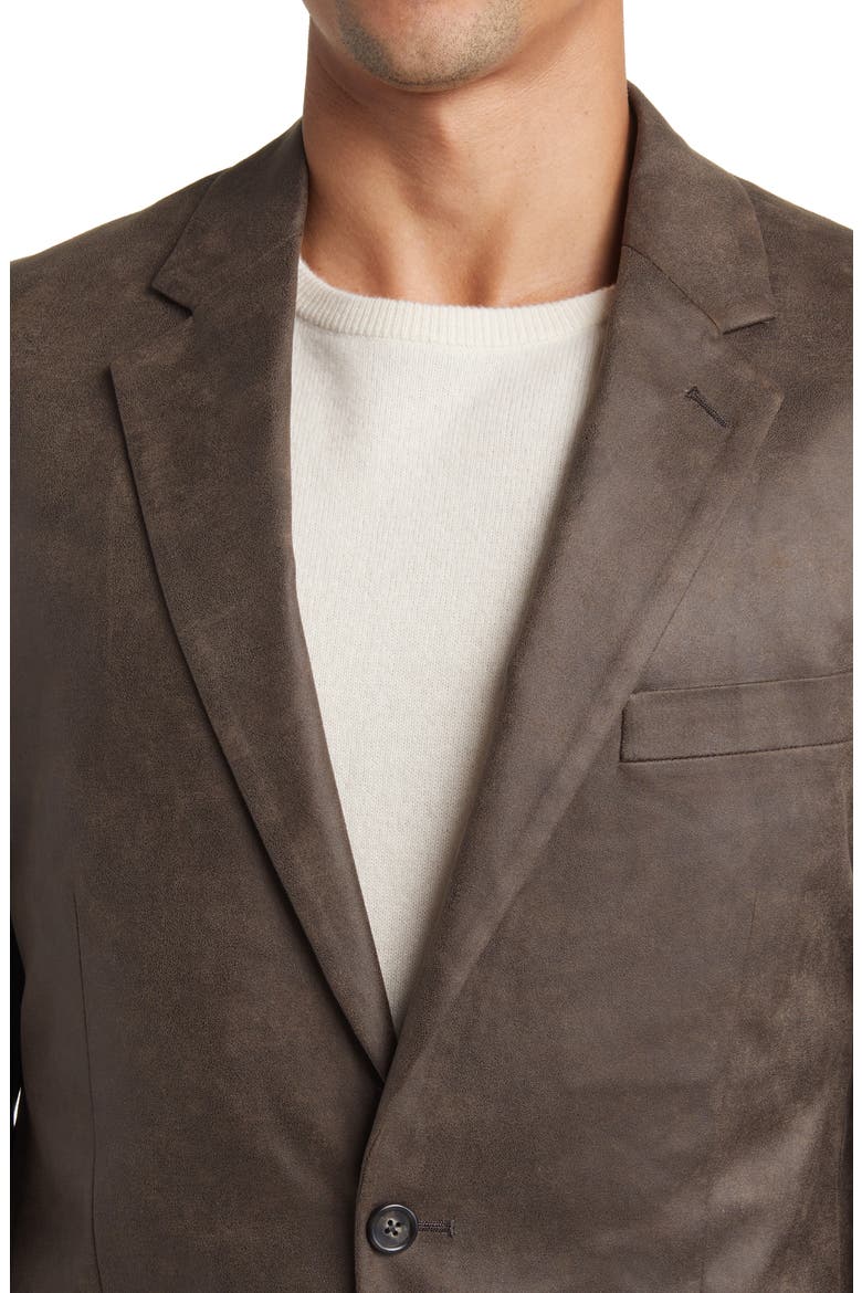 Norris Faux Suede Sport Coat, Alternate, color, MUSHROOM