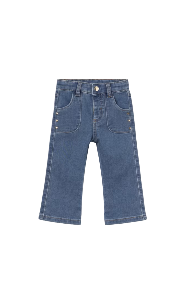 Mayoral Long Flared Jeans, Main, color, 