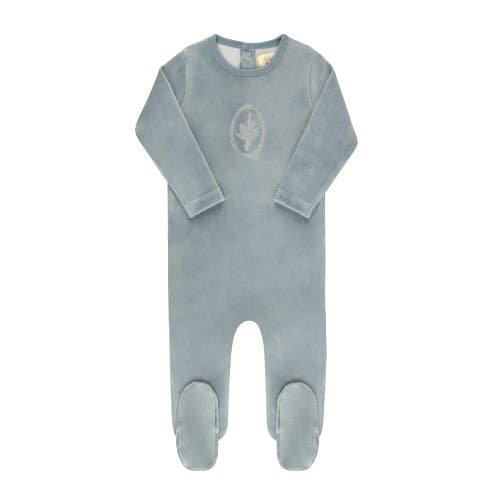 Ely's & Co. Velour Center Floral Collection In Blue
