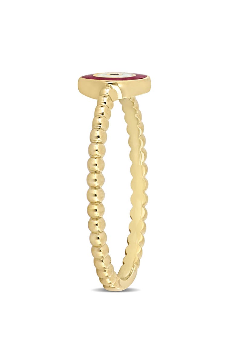 Julianna B. Red & White Enamel Evil Eye Ring 14k Gold, Alternate, color, Red