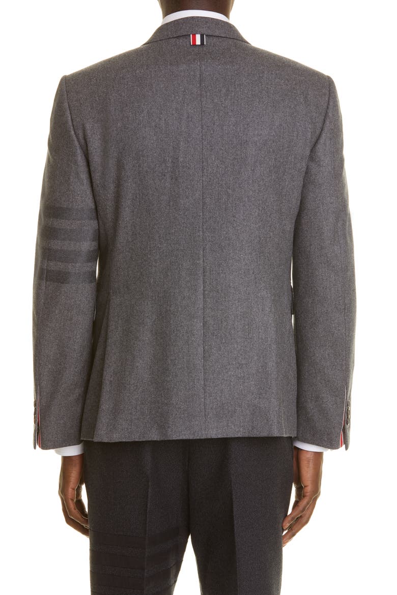 4-Bar Wool & Cashmere Flannel Sport Coat, Alternate, color, MED GREY