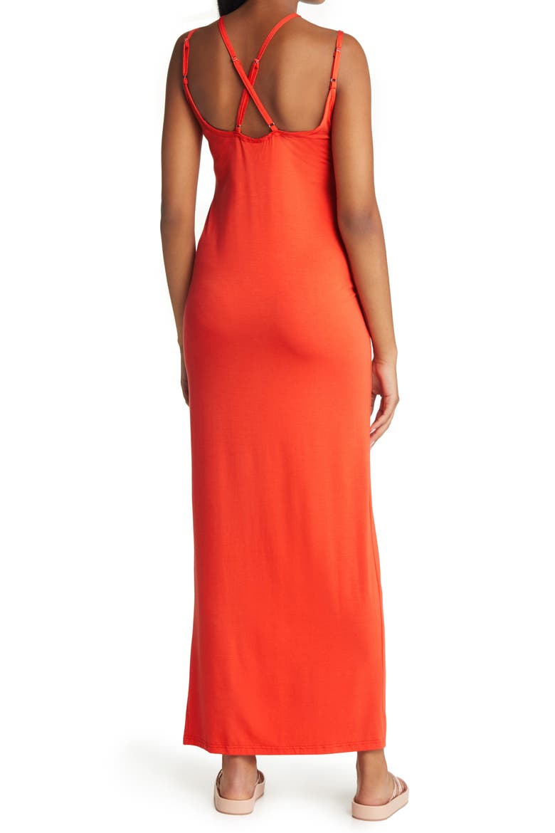 Bella Cutout Maternity Maxi Dress, Alternate, color, ORANGE