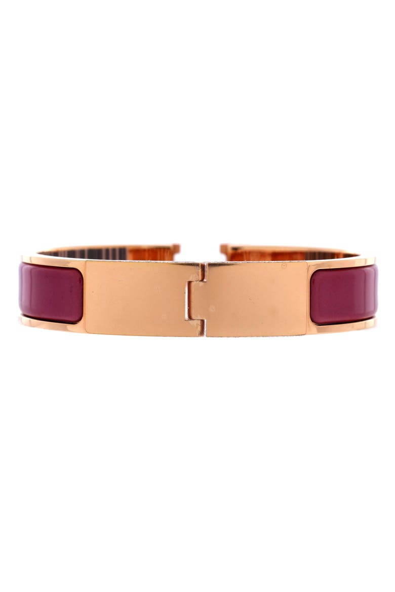 Clic H Bracelet Enamel Narrow, Alternate, color, Purple