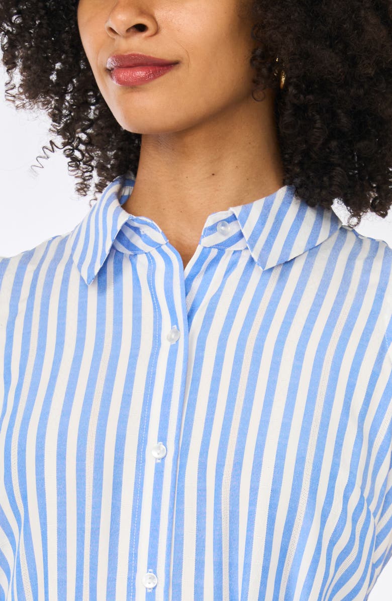 Vince Camuto Stripe Sleeveless Maxi Shirtdress, Alternate, color, Blue Cloud