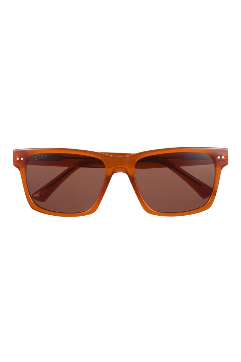 Marco 56mm Square Sunglasses, Main, color, CLAY BROWN