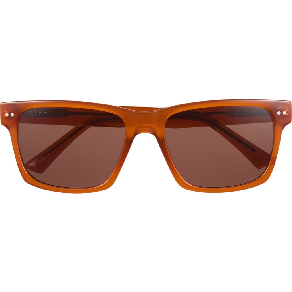 Diff Marco 56mm Square Sunglasses In Clay Brown