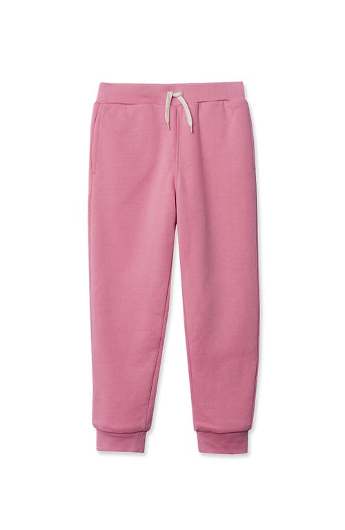 Lands' End Kids Husky High Pile Fleece Lined Jogger Sweatpants In Pink