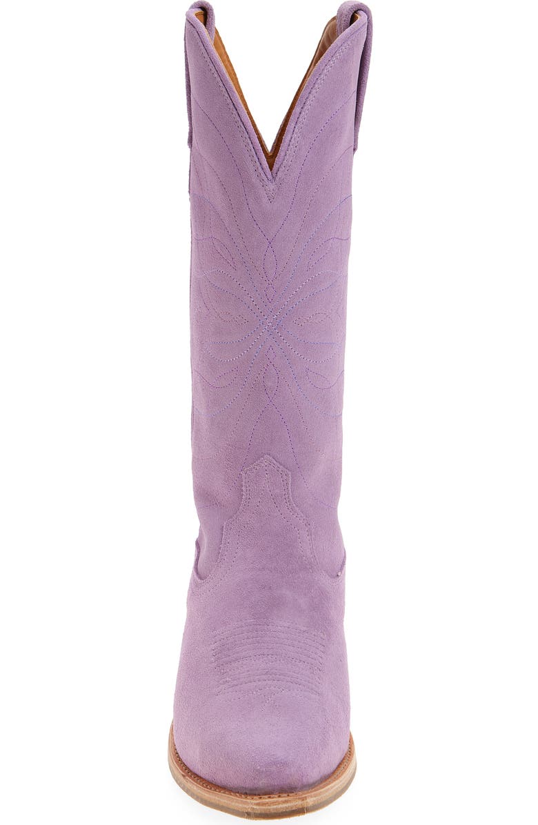 Tecovas The Annie Monarch Suede Western Boot, Alternate, color, Lavender