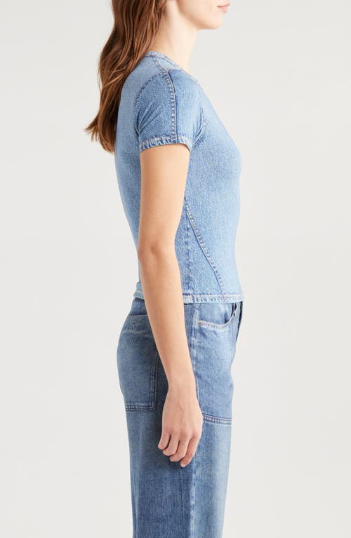 Rag & Bone Miramar Jersey Baby Tee Top In Minetta In Brown