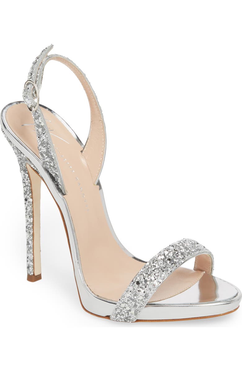 Giuseppe Zanotti Glitter Slingback Sandal, Main, color,