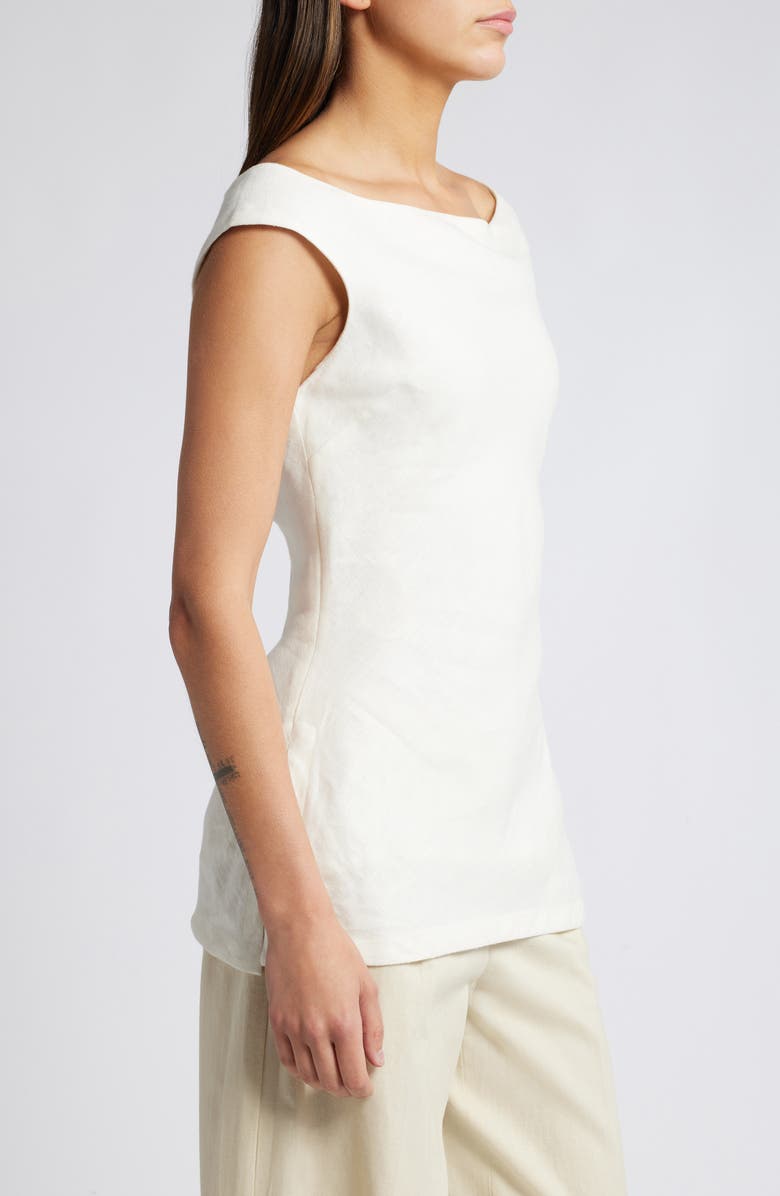 Faithfull the Brand Ilride Ballet Neck Linen Top, Alternate, color, 