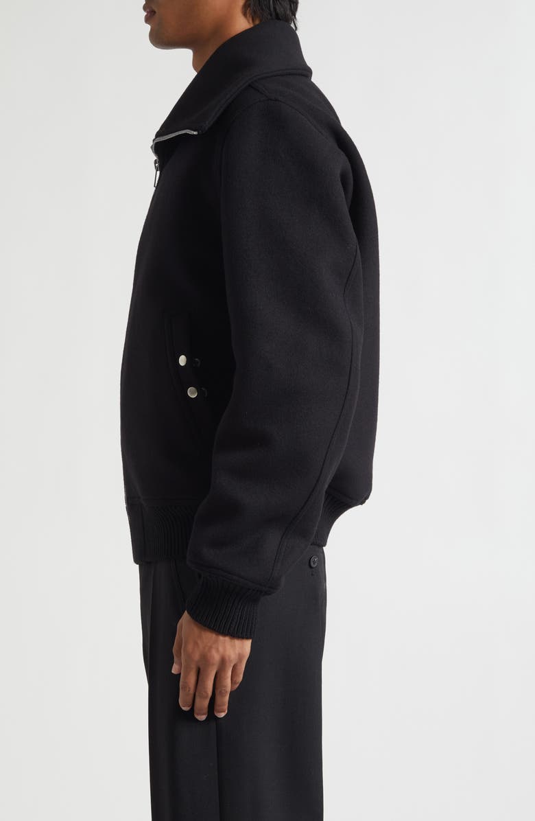 Rick Owens Blixa Dracucollar Wool Jacket, Alternate, color, Black