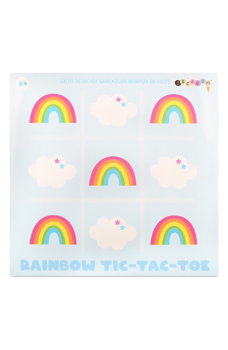 Iscream Rainbow Lucite Tic Tac Toe Game, Alternate, color, Multi
