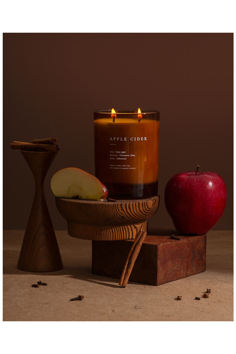 Apple Cider Fall Candle, Alternate, color, BROWN