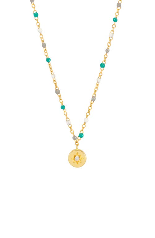 Estella Bartlett Enamel Beaded Star Necklace In Gold