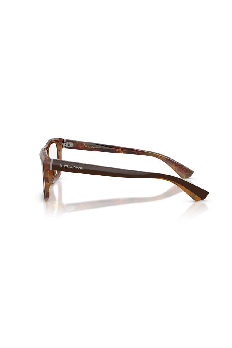 56mm Rectangle optical glasses, Alternate, color, Brown