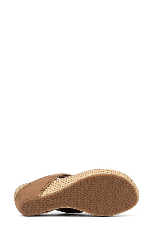 Shop Donald Pliner Gyer Leather Wedge Sandal In Tobacco