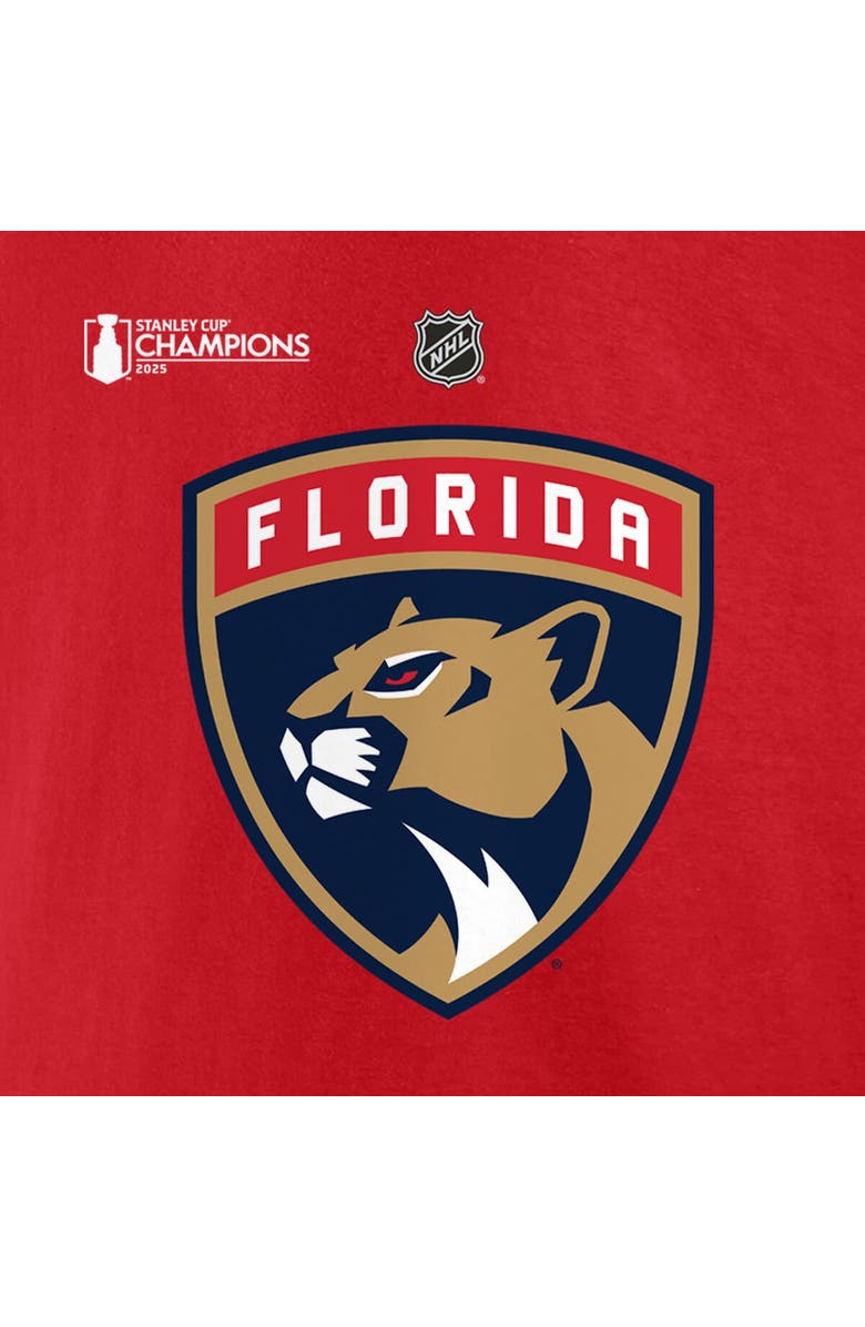 FANATICS Women's Fanatics Matthew Tkachuk Red Florida Panthers 2025 Stanley Cup Champions Authentic Stack Name & Number V-Neck T-Shirt, Alternate, color, 
