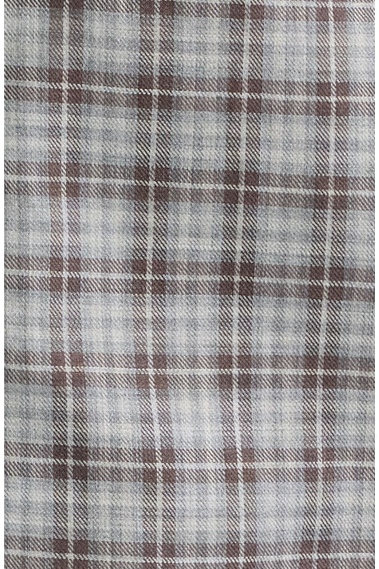 Bernard Plaid Cotton Sport Shirt, Alternate, color, GREY MIST