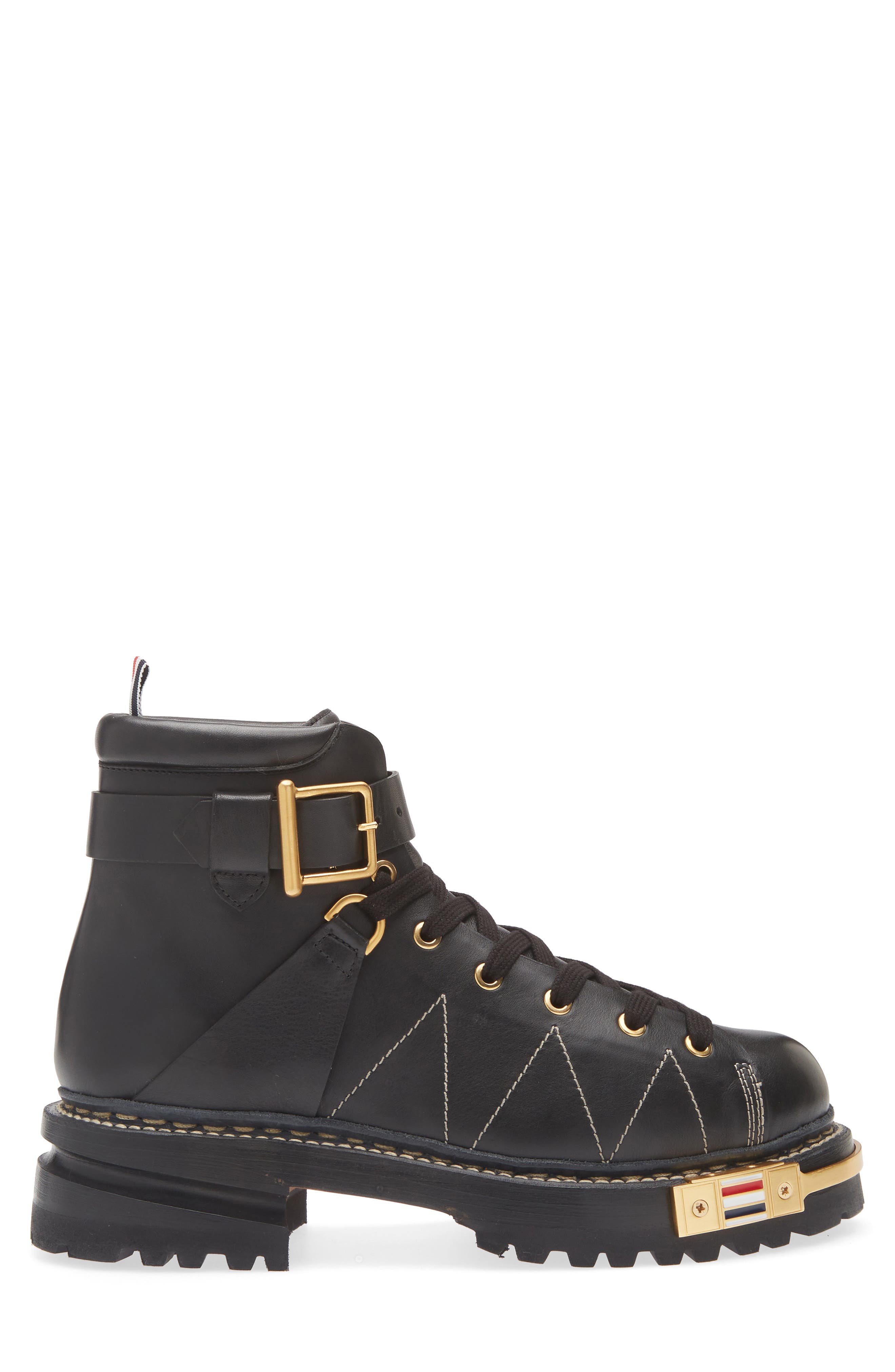 Thom Browne Hiking Boot, Alternate, color, Black