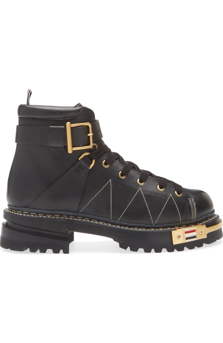 Thom Browne Hiking Boot, Alternate, color, Black