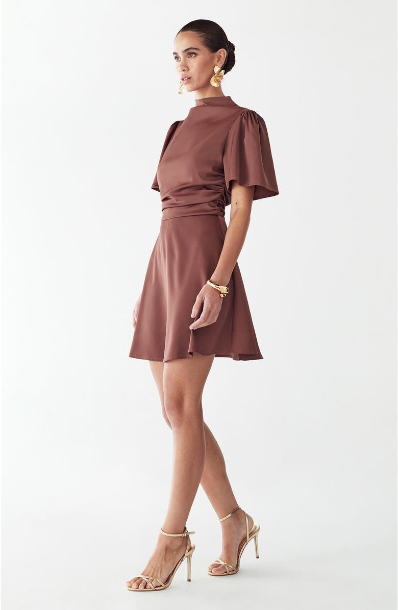 WILLA Saray Mini Dress, Alternate, color, Rosewood