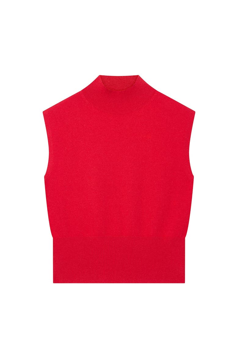 Wool Blend Sleeveless Knit Top, Alternate, color, Red