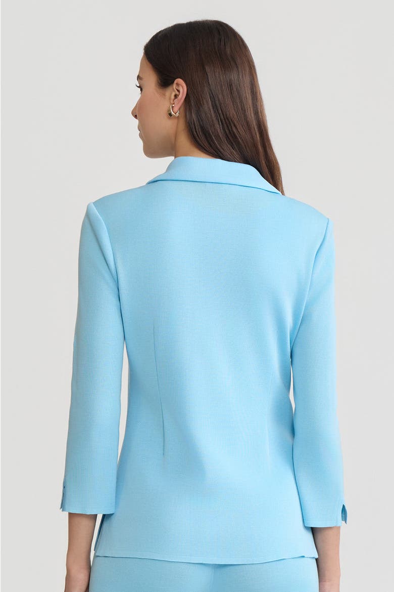 Tailored Single-Button Knit Jacket, Alternate, color, Serene