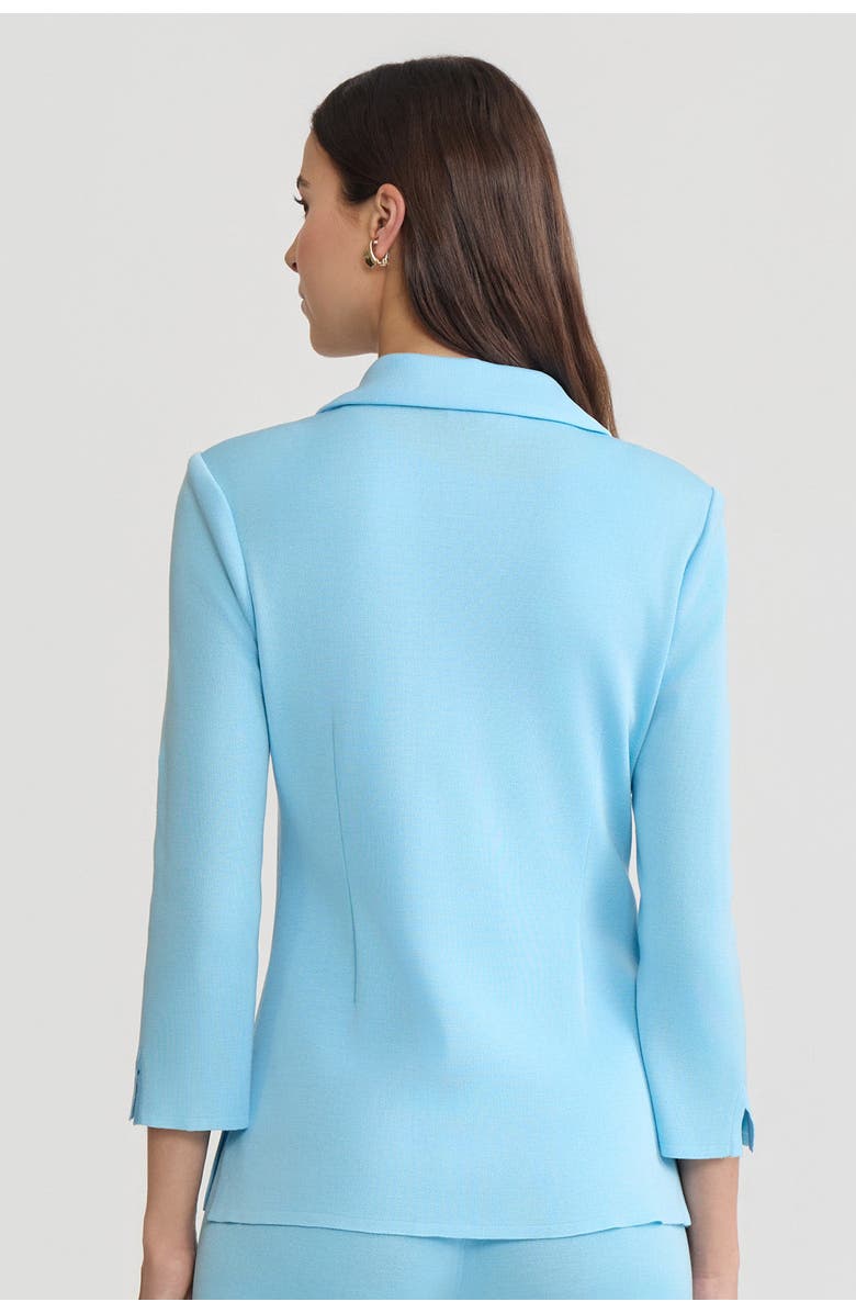Ming Wang Tailored Single-Button Knit Jacket, Serene, Alternate, color, Serene