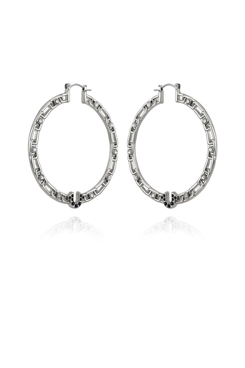 Hoop Earrings, Alternate, color, Silver