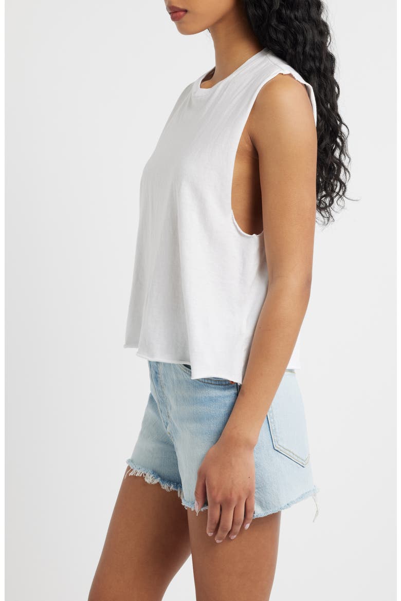 Susan Cotton Blend Tank, Alternate, color, OPTIC WHITE