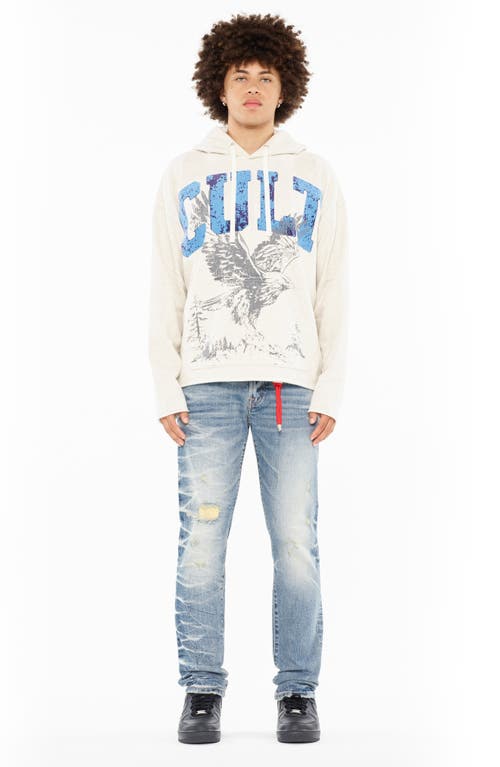 Cult Of Individuality Graphic Hoodie In Cream Heather