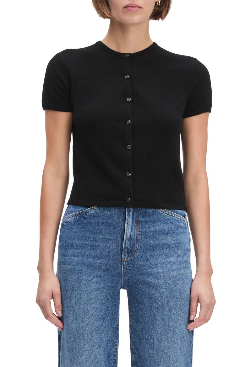 The 9 to 5 Cashmere Cardigan, Main, color, BLACK