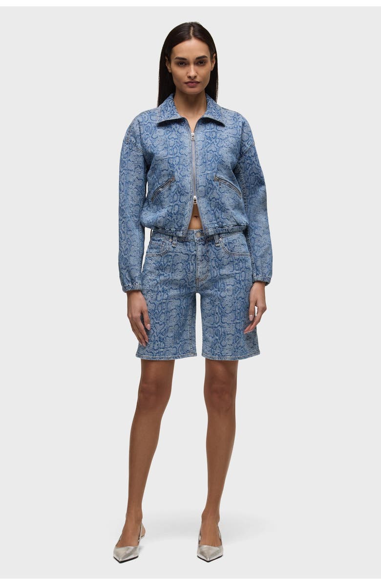 Hudson Jeans Cropped Zip Up jacket, Alternate, color, Venom