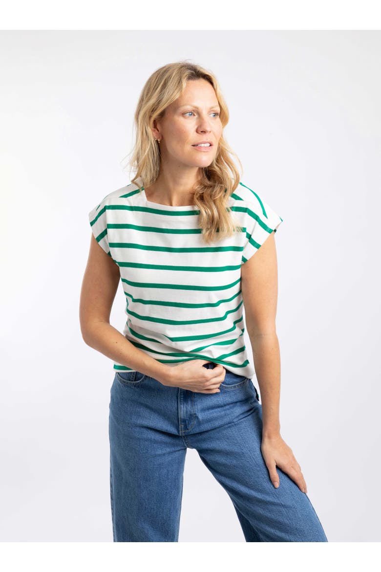 Bowe Striped Jersey T-Shirt, Main, color, Heritage Green