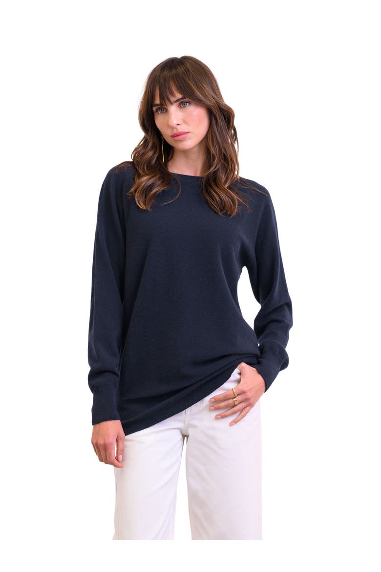 Geelong Slash Neck Sweater, Main, color, DARK NAVY
