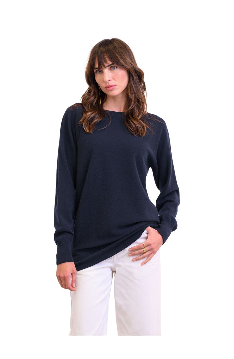 Celtic & Co. Geelong Slash Neck Sweater, Main, color, Dark Navy
