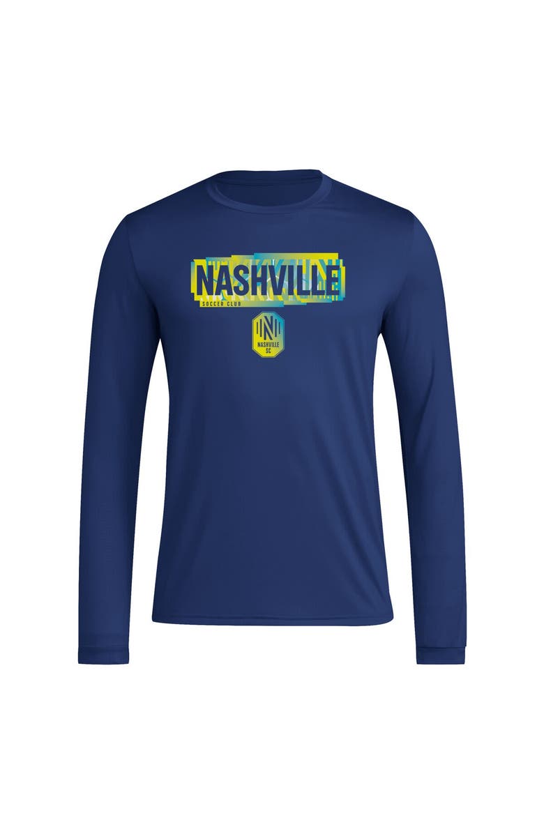 adidas Men's adidas Navy Nashville SC Local Pop AEROREADY Long Sleeve T-Shirt, Alternate, color, 