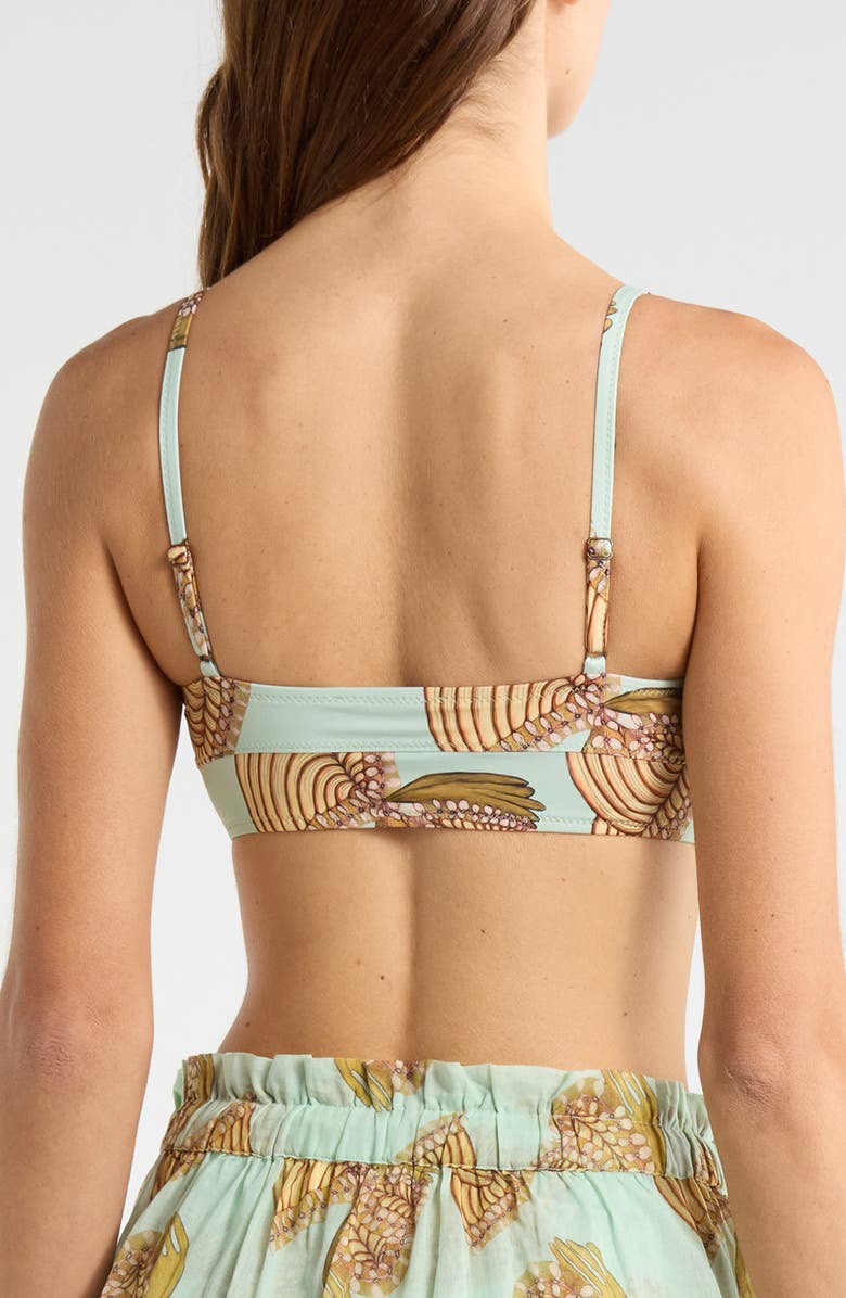 Ulla Johnson Zahara Bra Cup Bikini Top, Alternate, color, Water Blossoms