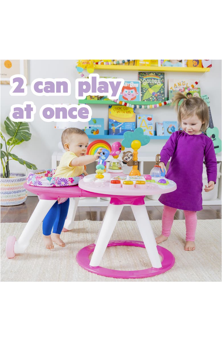 BRIGHT STARTS Around We Go 2-in-1 Walk-Around Activity Center & Table, Alternate, color, Pink