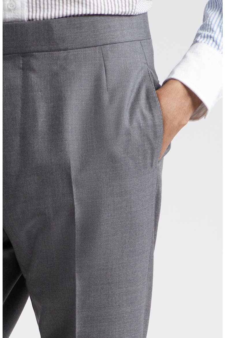 Classic Super 120s Wool Backstrap Pants, Alternate, color, MEDIUM GREY