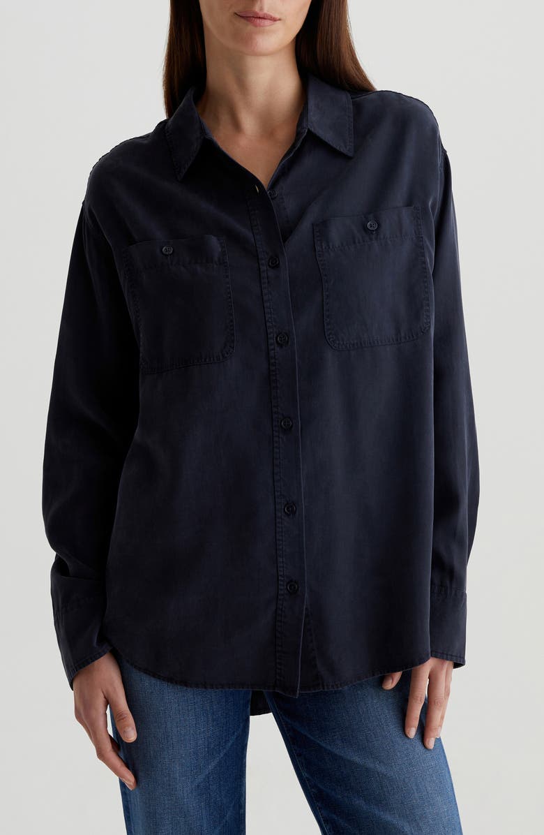 AG Leny Button-Up Tencel<sup>®</sup> Lyocell Shirt, Main, color, 