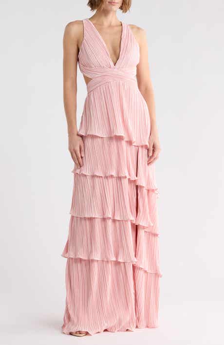Mulholland Cutout Plissé Maxi Dress