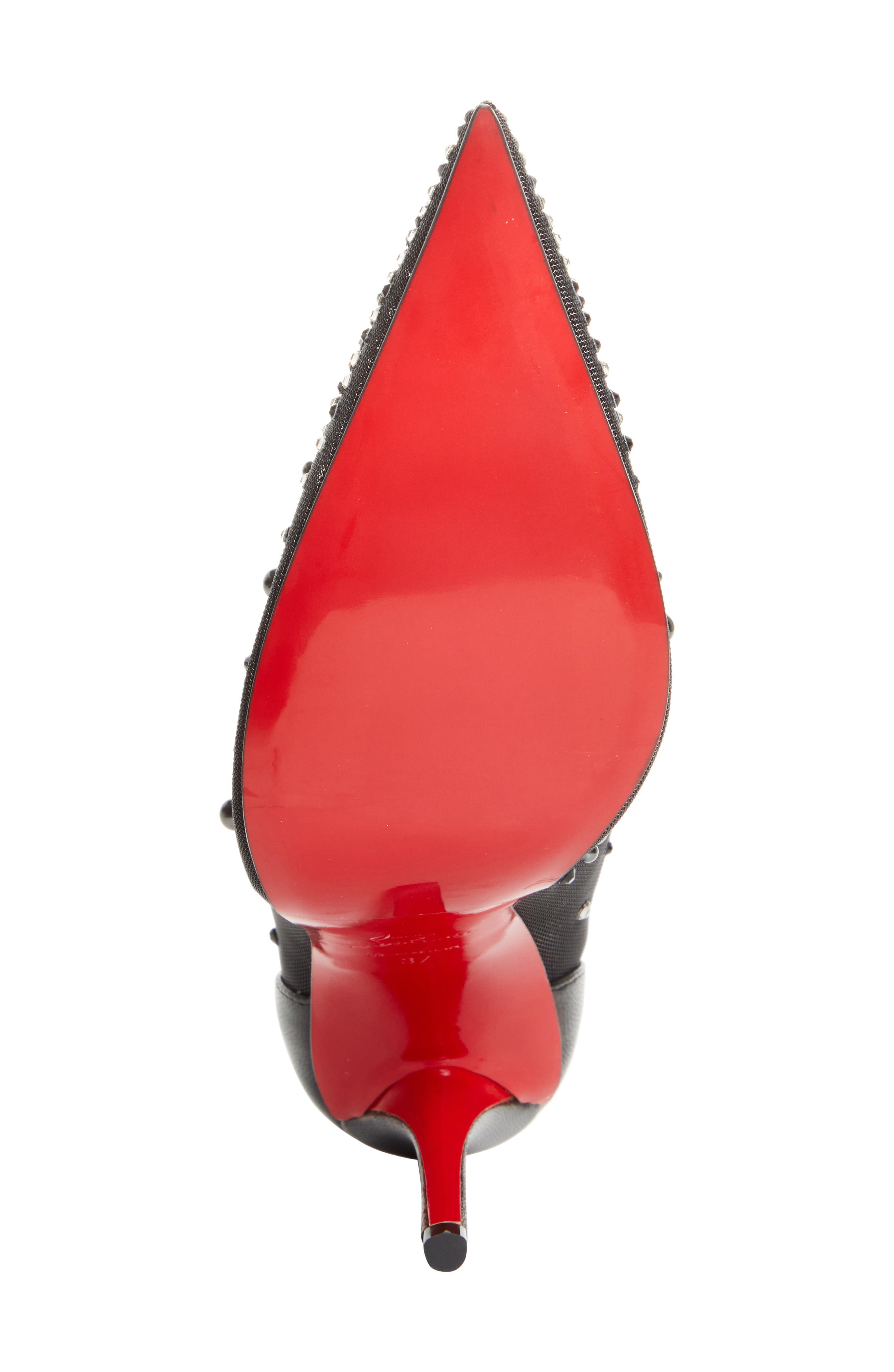 Christian Louboutin Miss Z Degrastrass Pointed Toe Pump, Alternate, color, Black