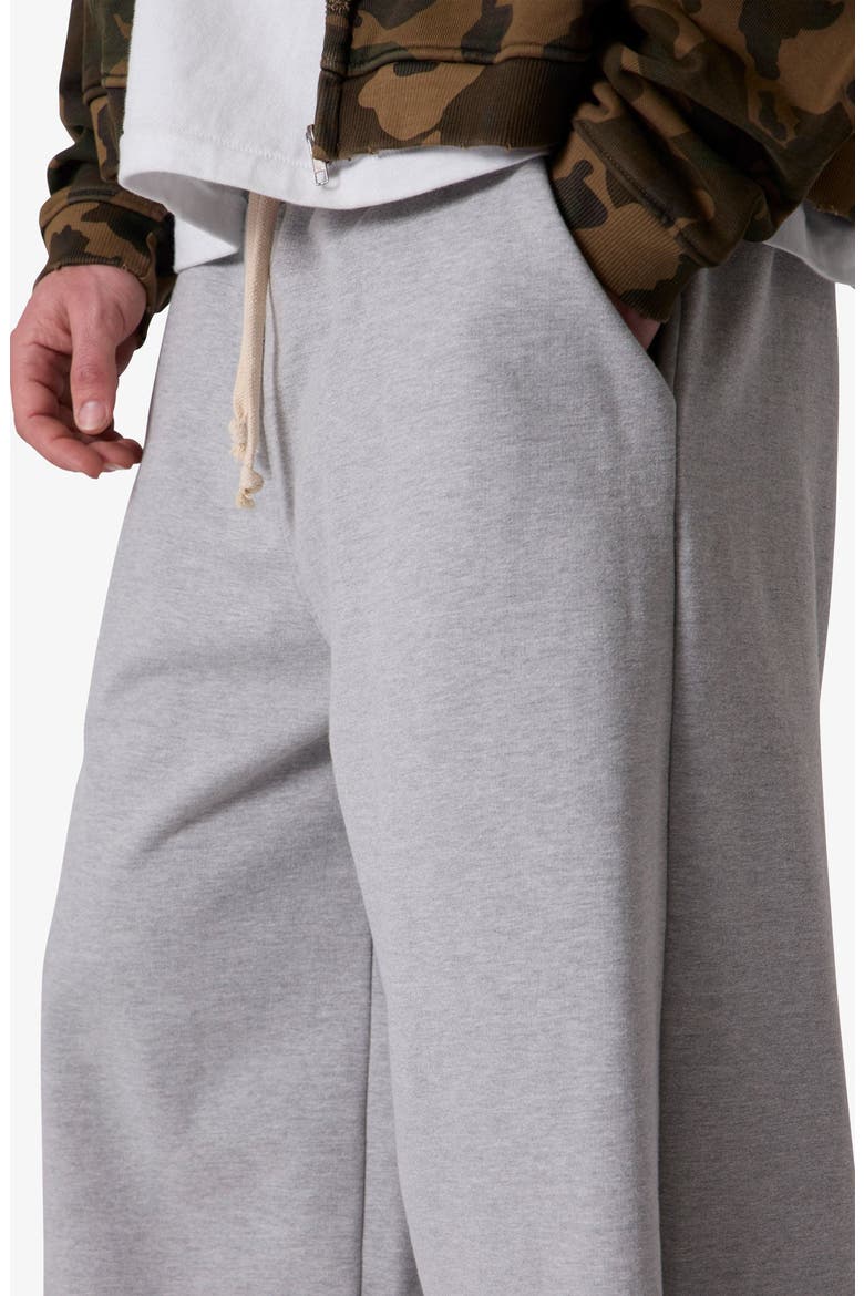 Baggy Terry Long Sweat Shorts, Alternate, color, HEATHER GREY